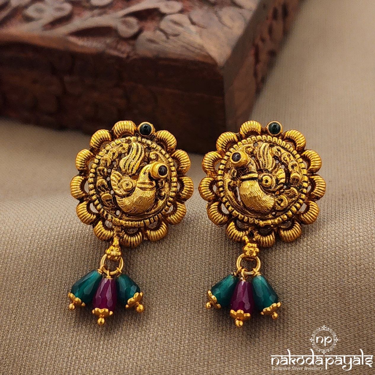 Kemp Drops Peacock Studs (Ge10195)