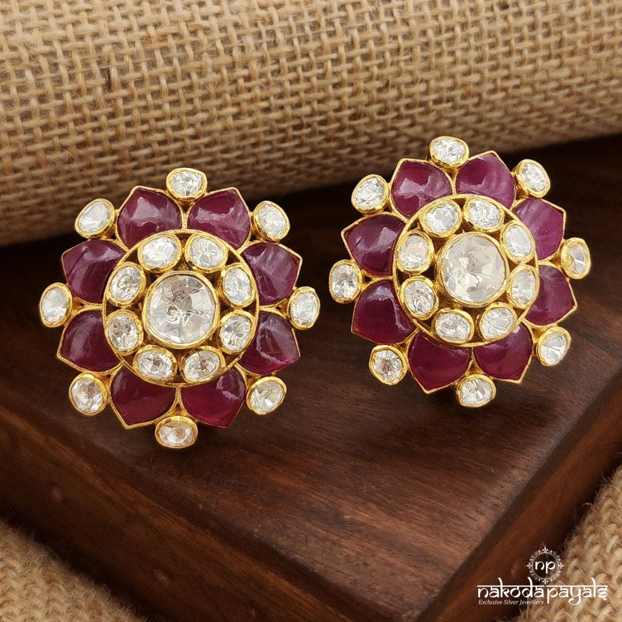 Pink Moissanite Studs (Ge9411)