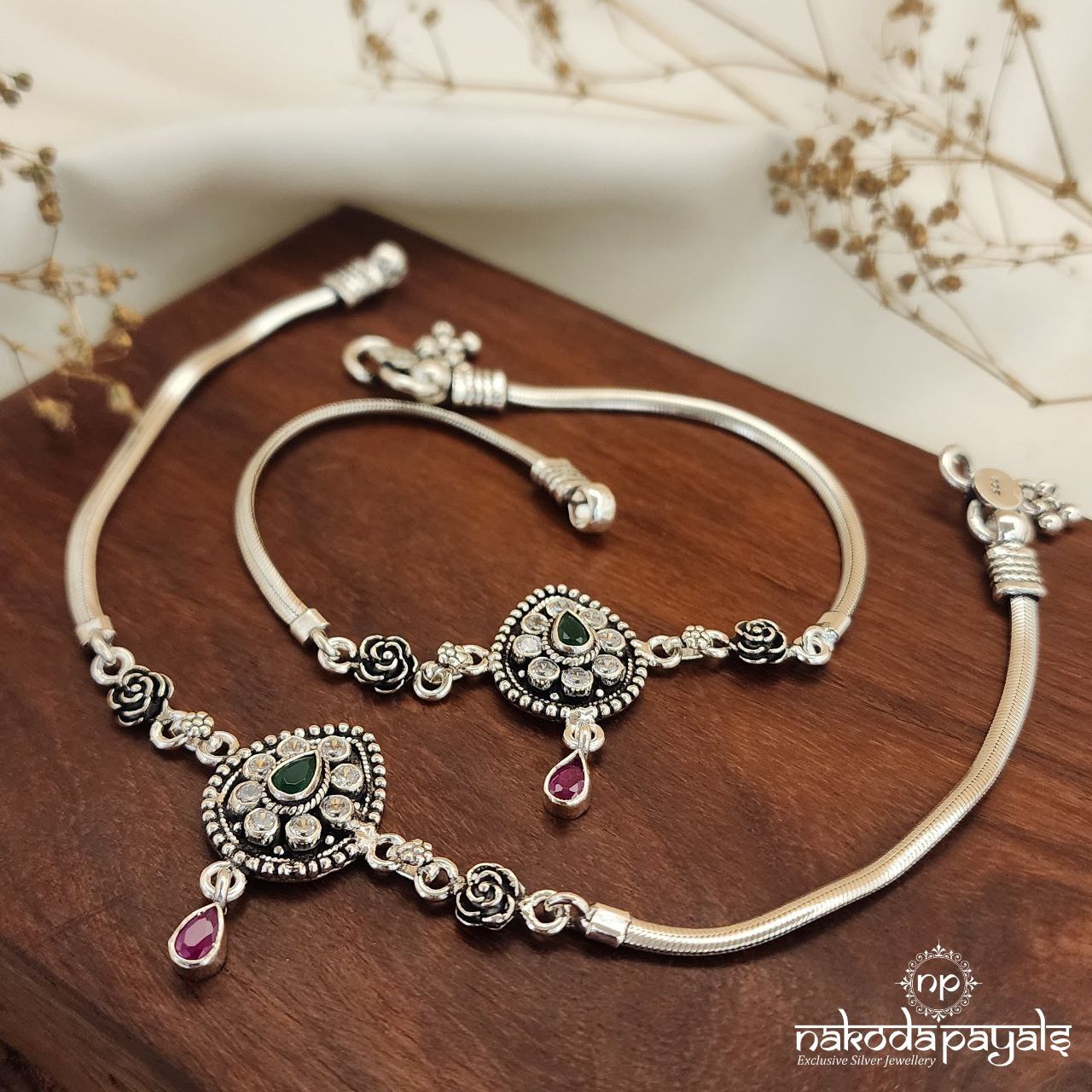 Elegant MultiColor Anklets Pairs (A5923)