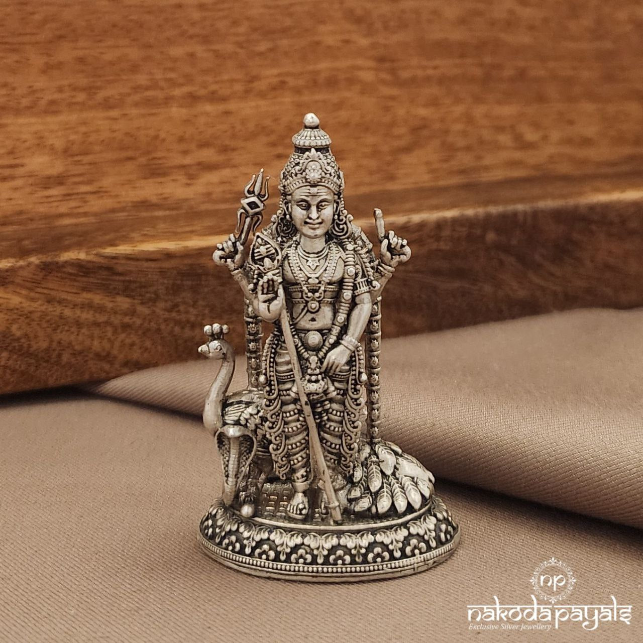 2.5 inch long Oxidised Murugan Idol (Aa2027)