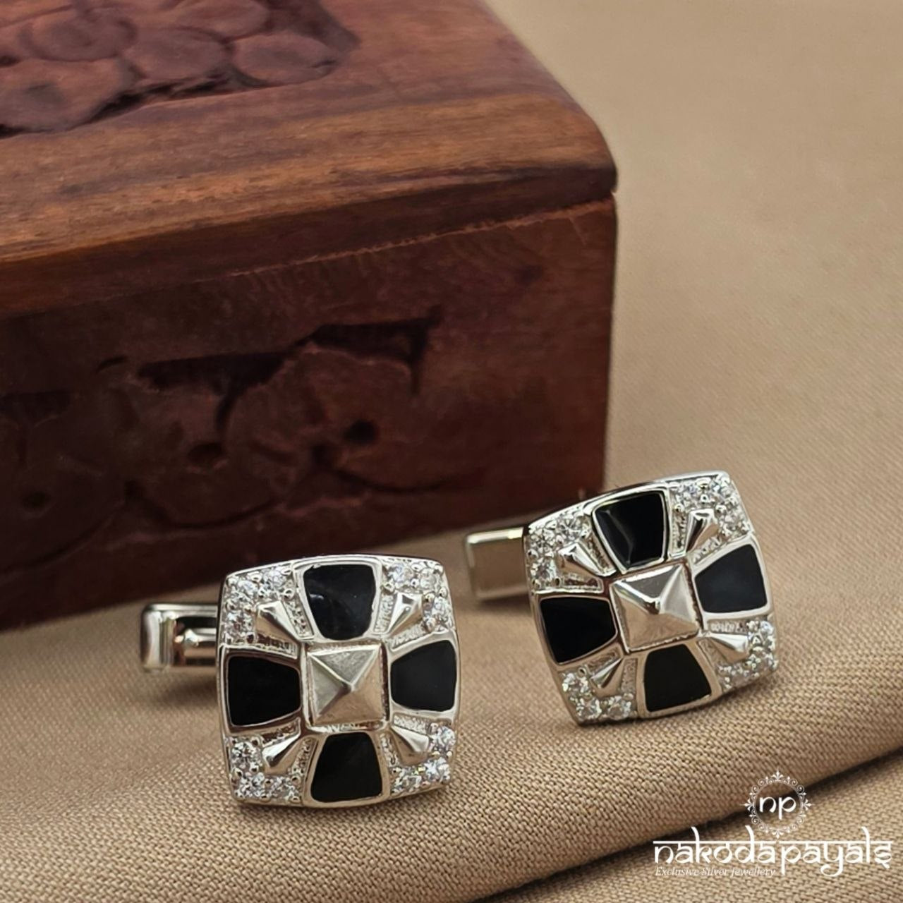 Black Silver Cufflinks (CF0226)