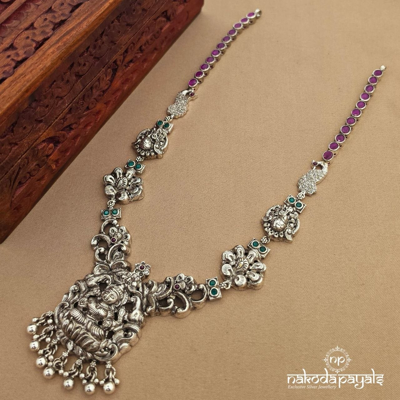 Lakshmi Floral Peacock Neckpiece (N12083)