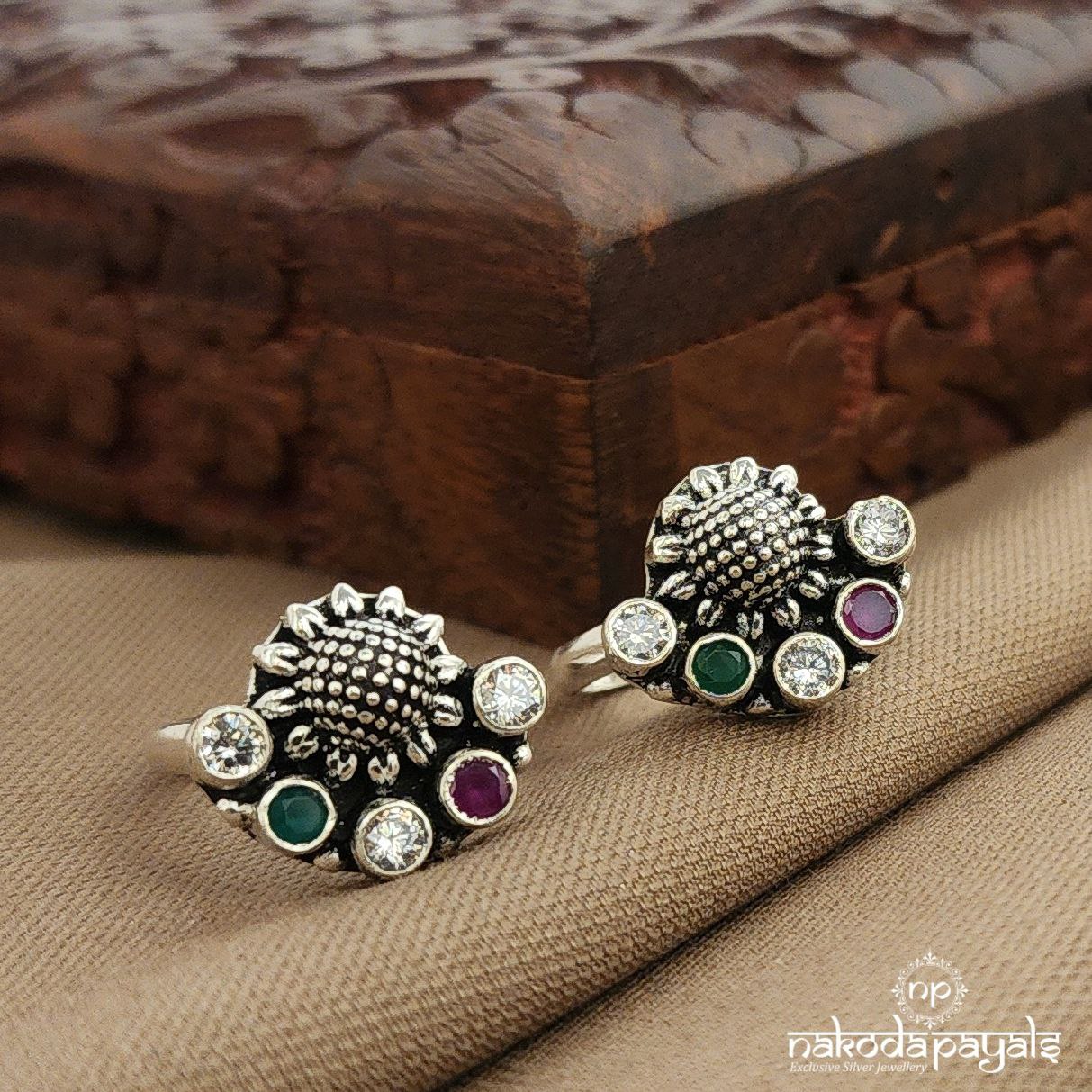 MultiColor Floral Toerings (T4764)