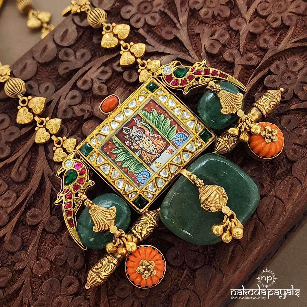 Printed Kundan Neckpiece (Gn9245)