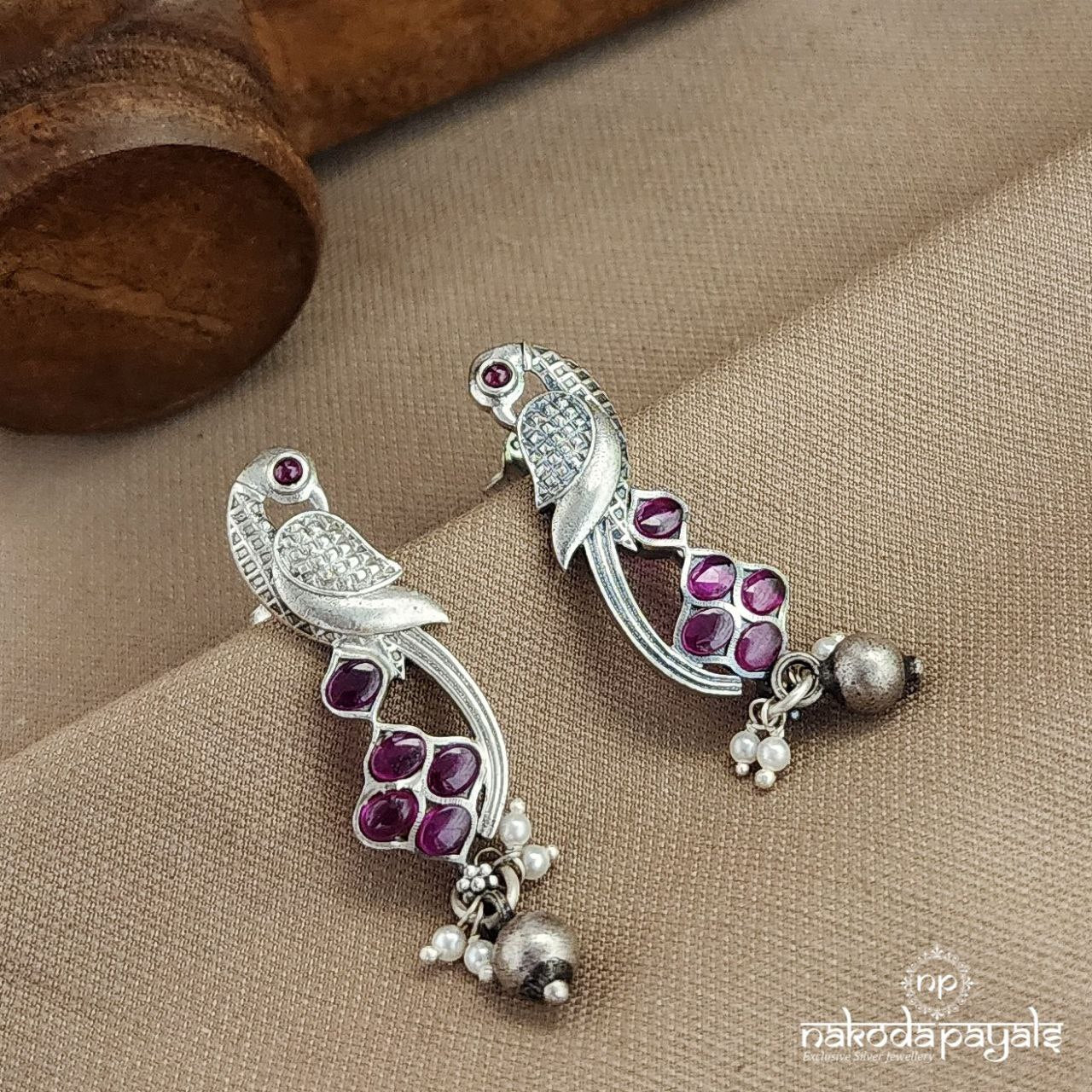 Red Peacock Studs (S3608a)