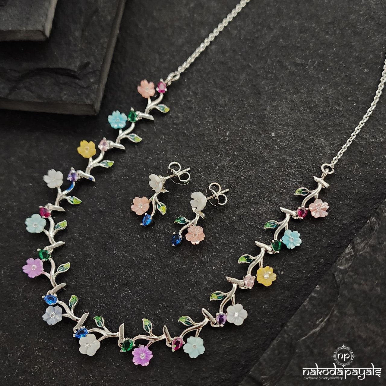 Garden Glow Neckpiece with Earrings (St3345)