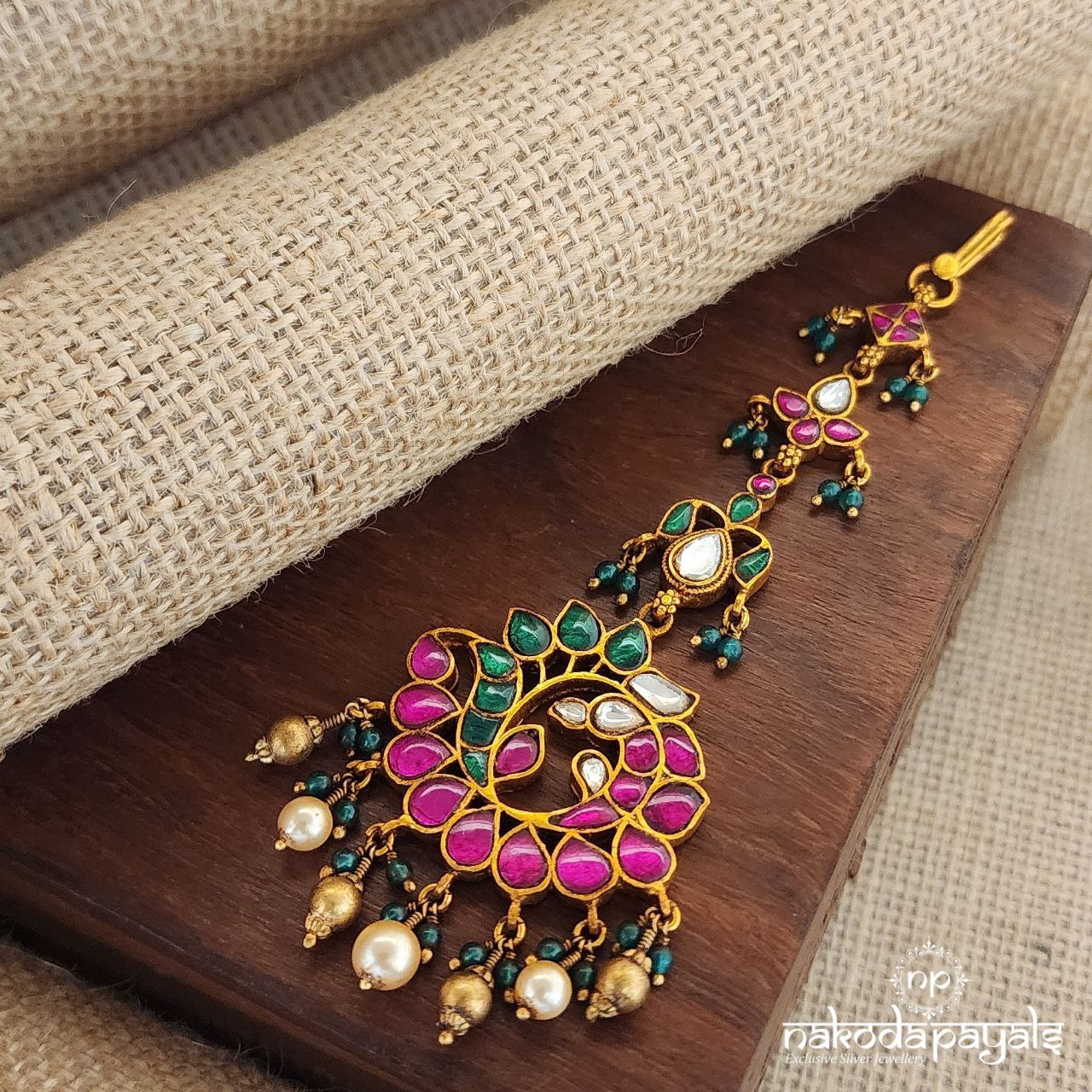 Kundan Half Moon Maang Tika (Gm0904)