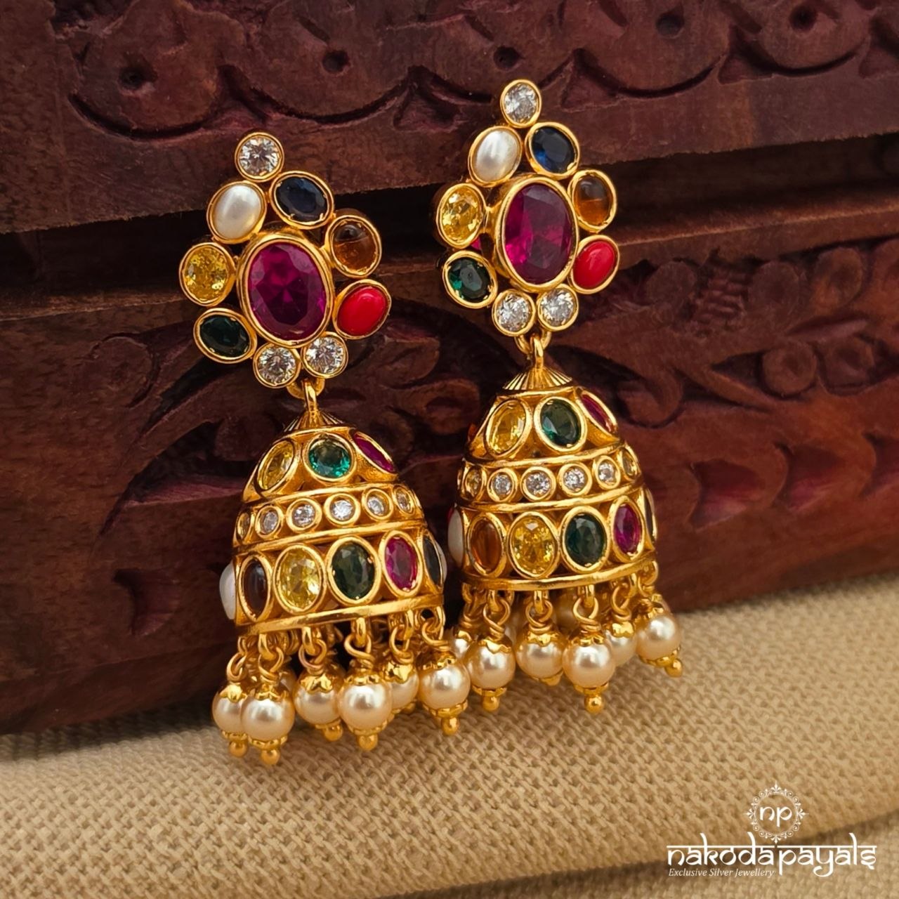 Navaratna Jhumka (Ge11104)