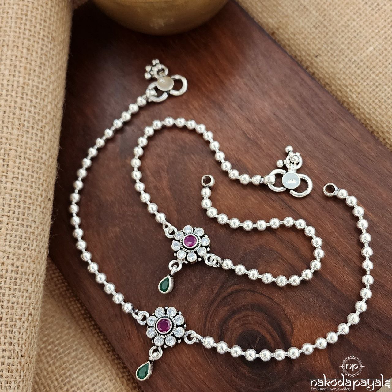 Green Drop Anklets (A6220)