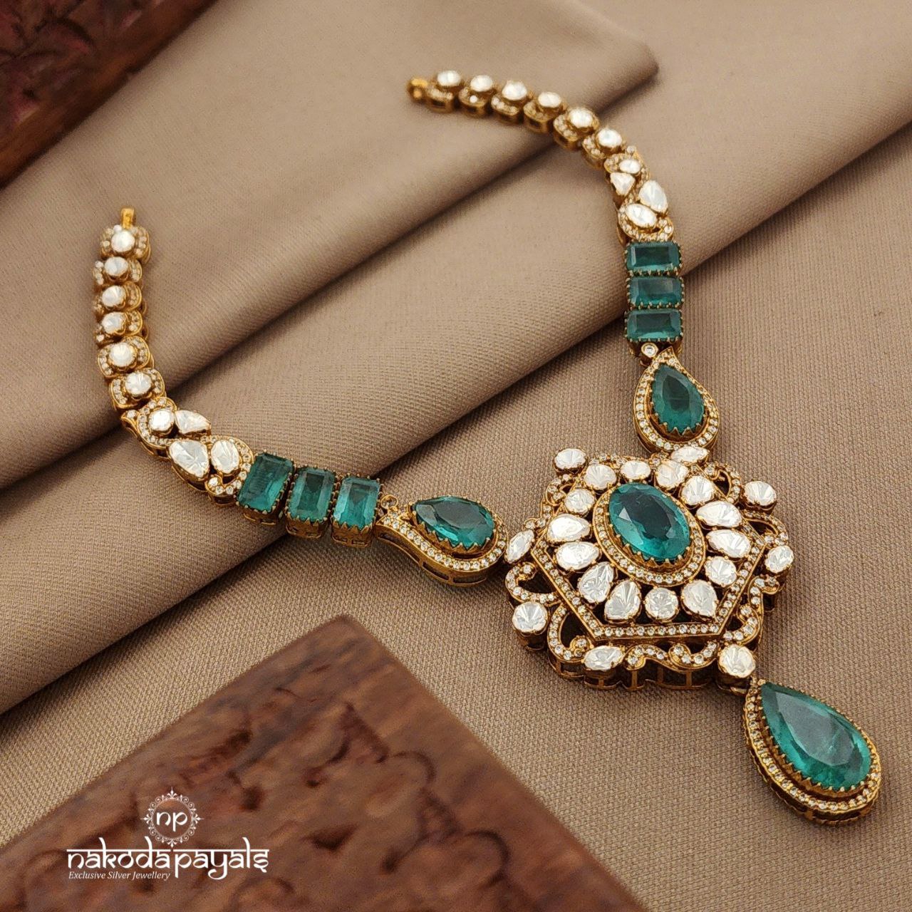 Green Moissanite Neckpiece (Gn9880)