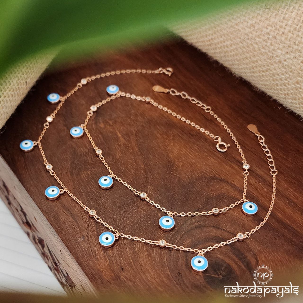 Turkish Evil Eye Anklet Pair (A5737)