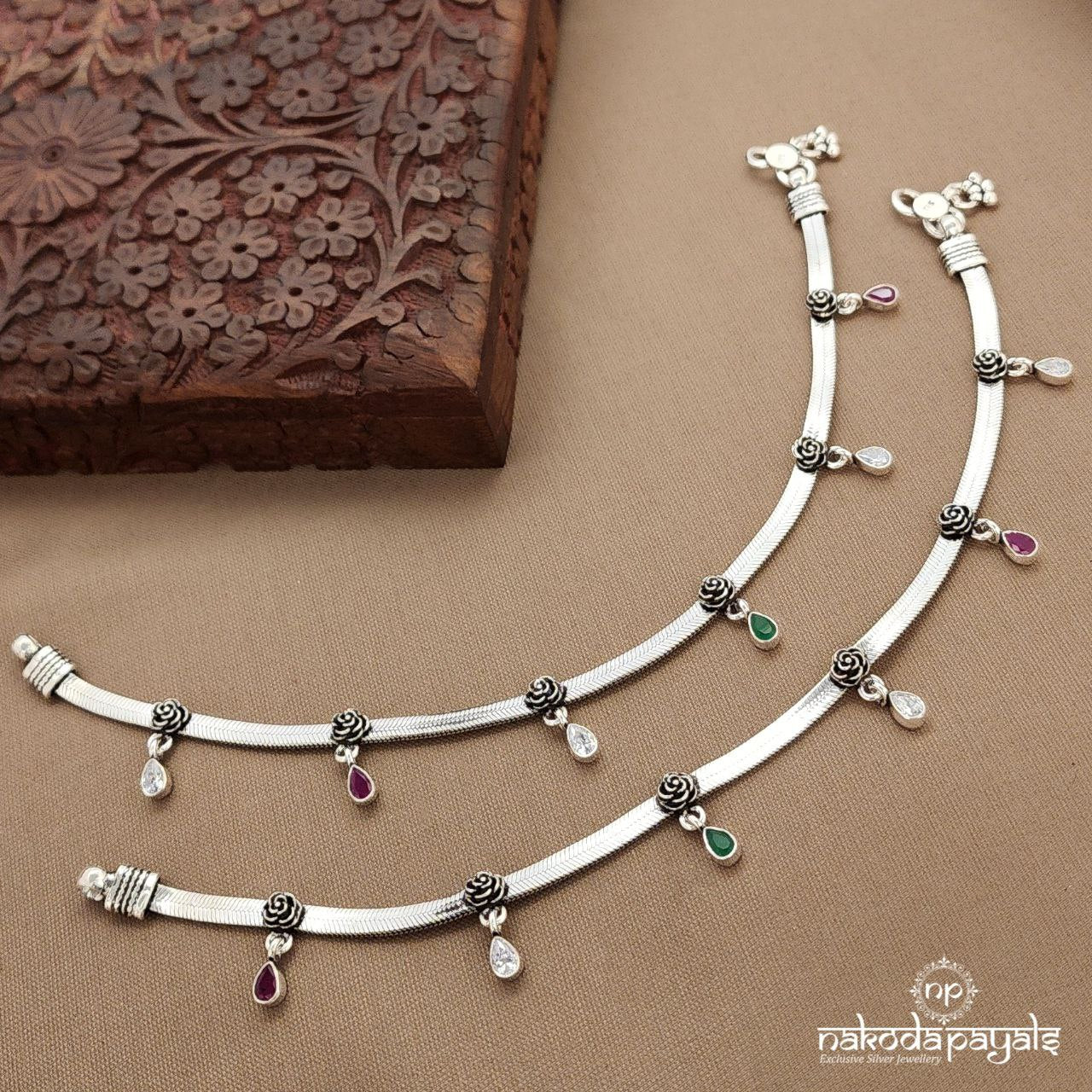 MultiColor Drops Anklets (A6816)