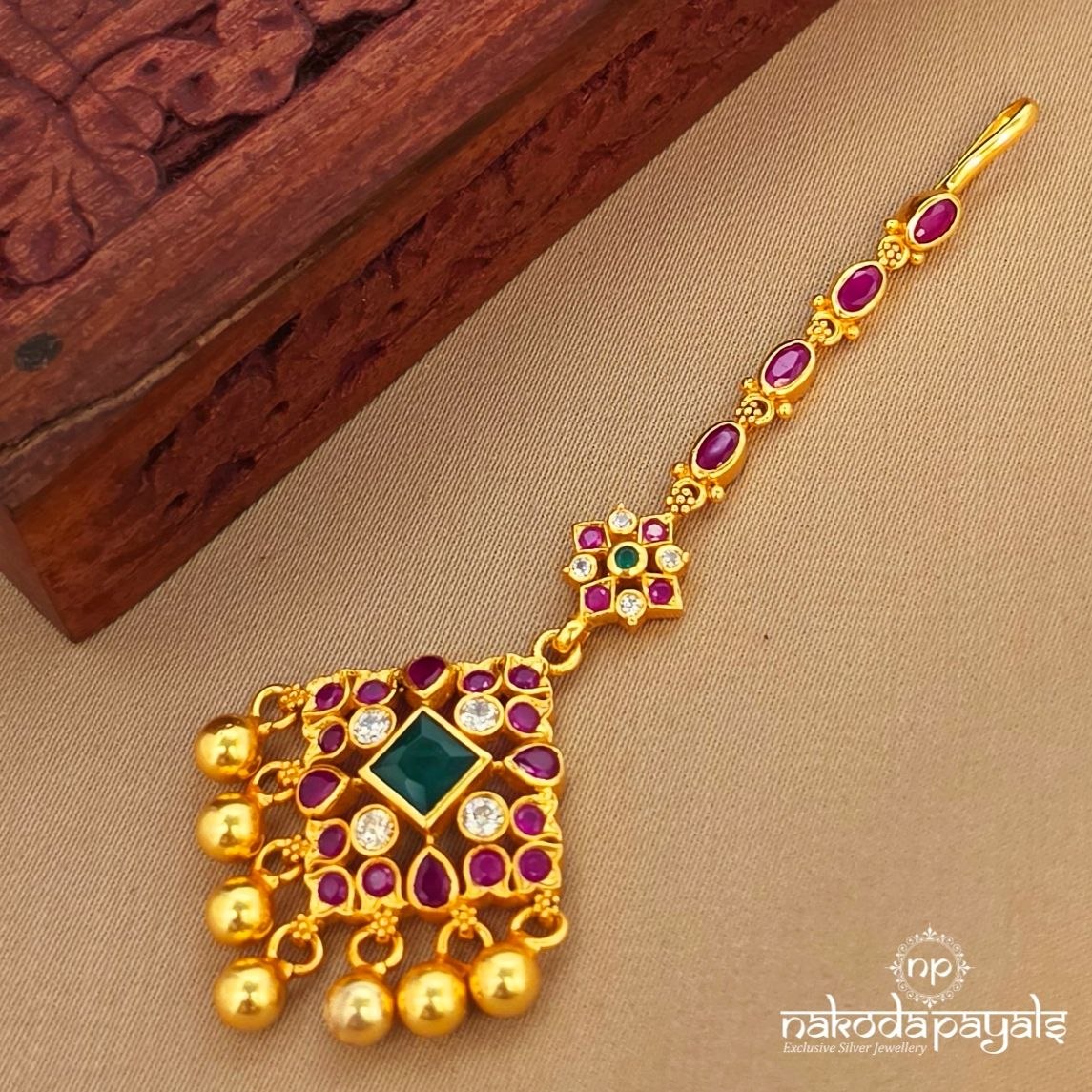 Pink Maang Tikka (Gm1170)