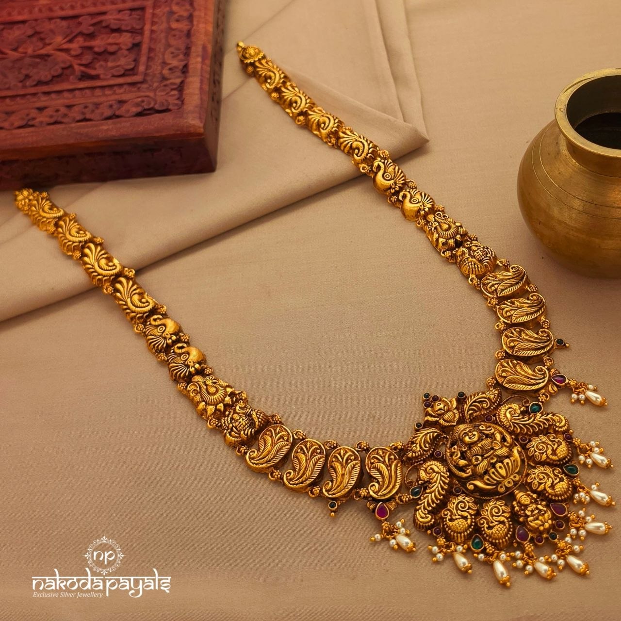 Mango Peacock Neckpiece (Gn10141)