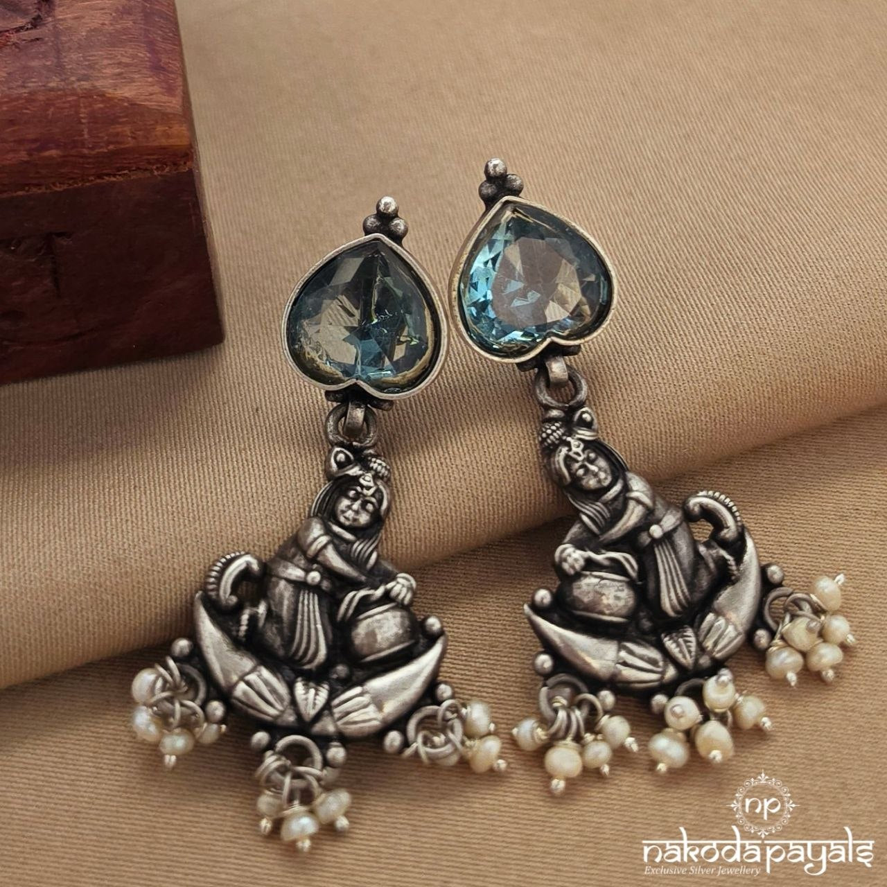 Sweet Heart Krishna Earrings (C3975)
