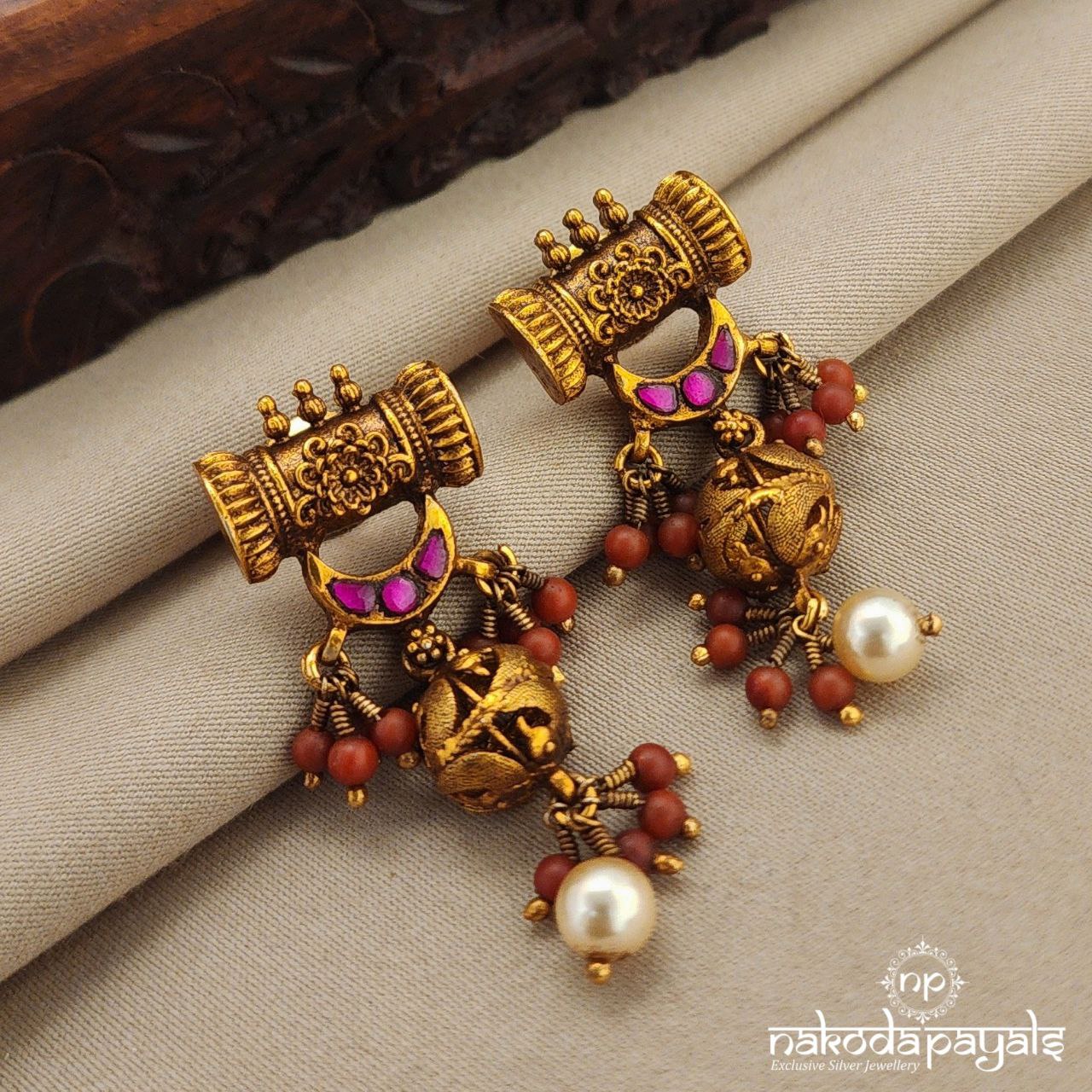 Dhol Kundan Earrings (Ge9030)