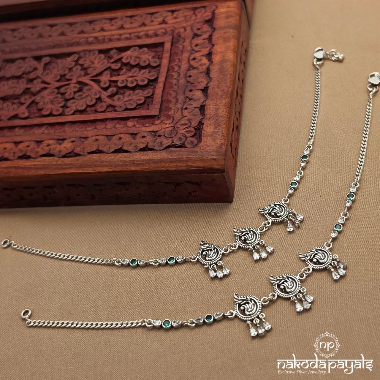 Trio Peacock Anklets(A6922)