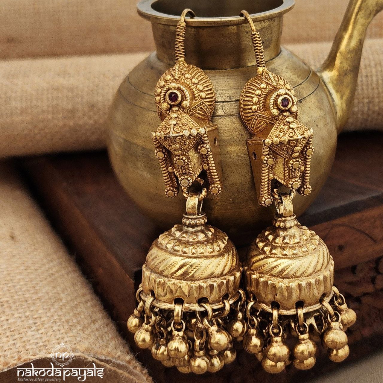 Traditional Kemp Dot Jhumka(Ge9449)