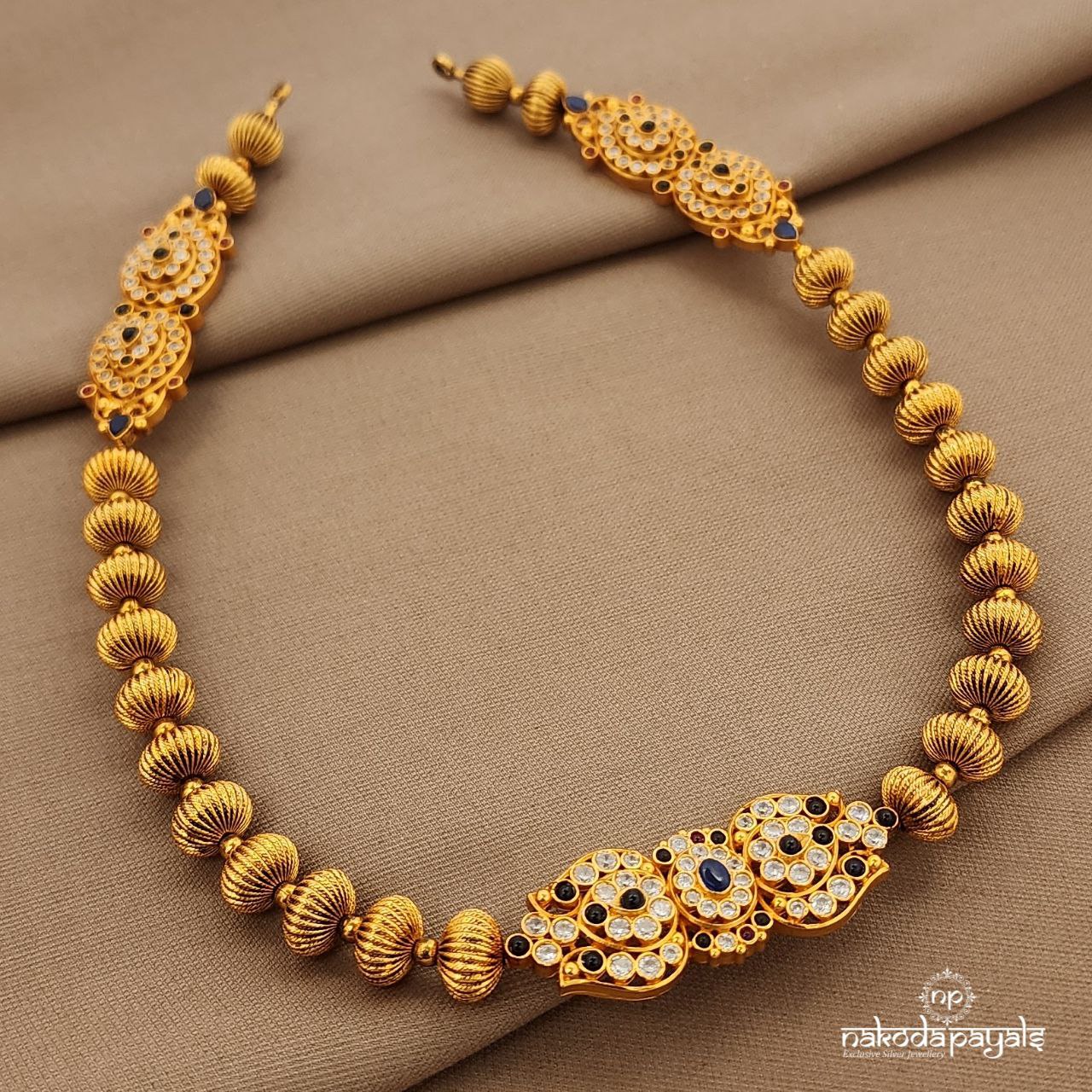 Blue Ball Neckpiece (Gn9780)