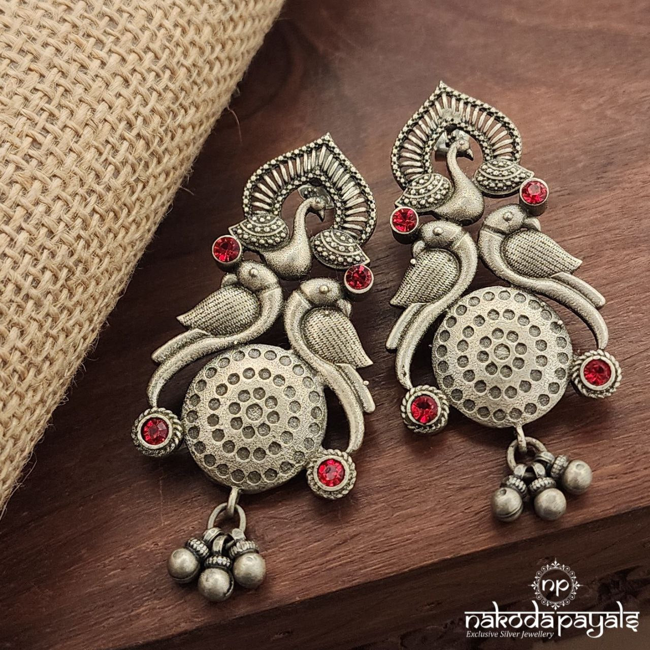 Peacock Red Earrings (C3715)