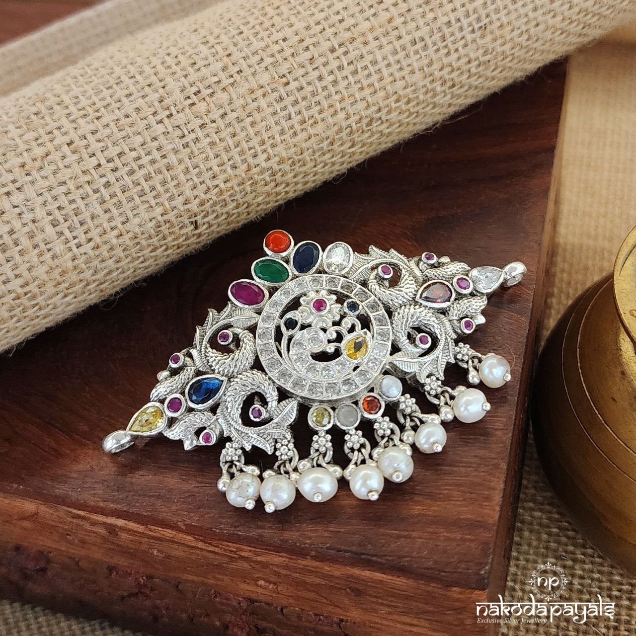 Navratna Peacock Neckpiece (N10260)