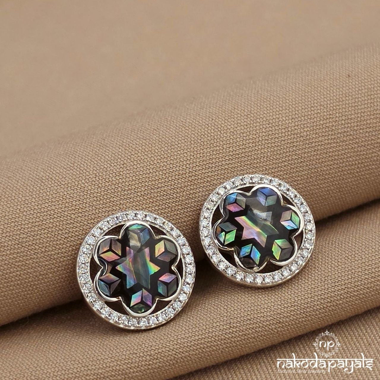 Floral Circular Studs (St4098)