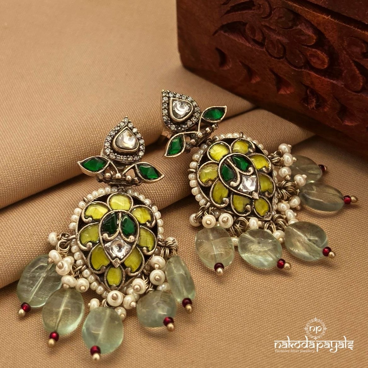 Pearl Drop Chandbali (C4151)