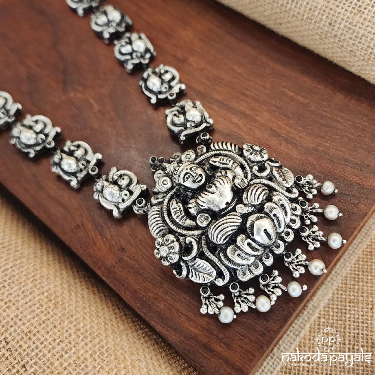 Elegant Maha Lakshmi Peacock Neckpiece (N10211)