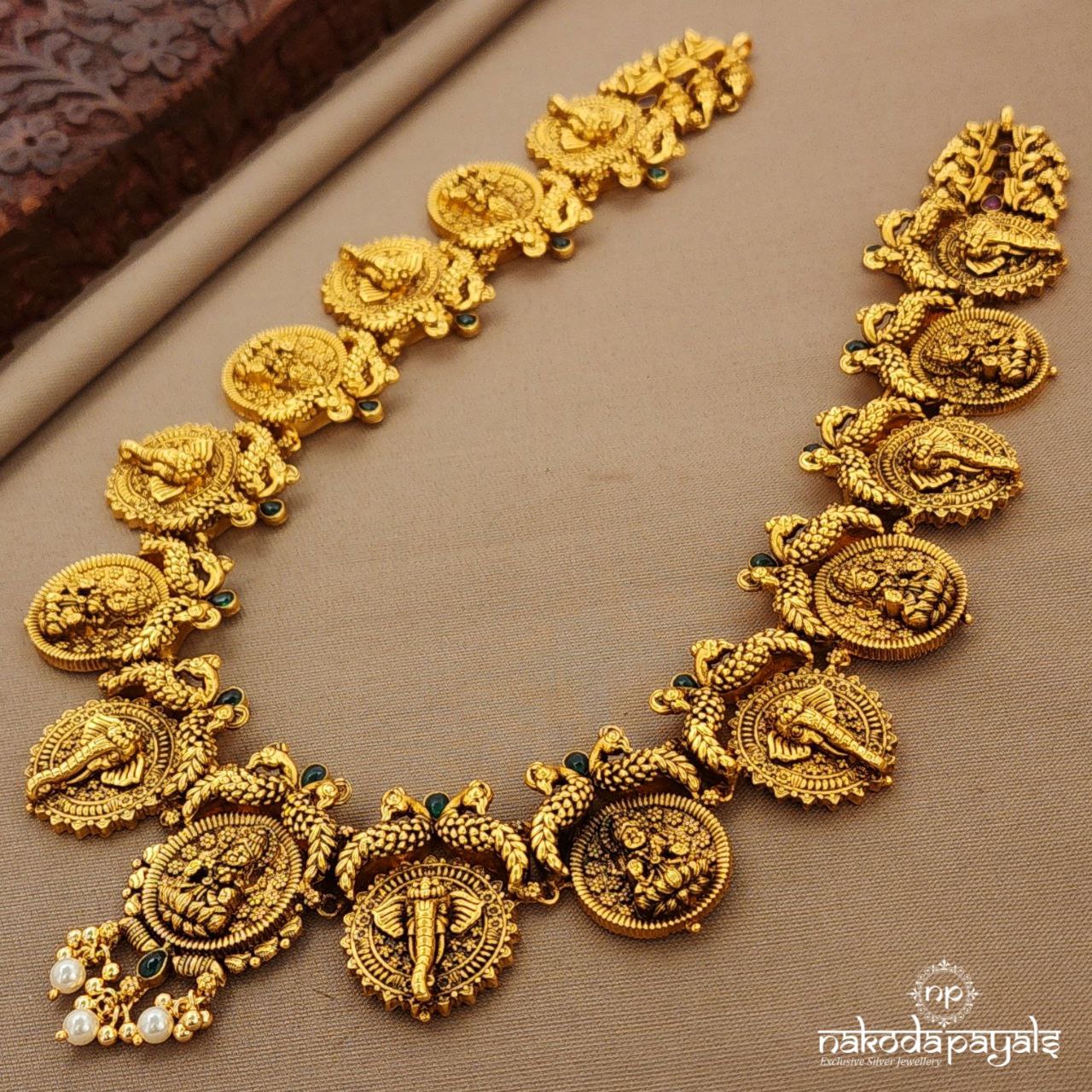 Glorious Circular Peacock Neckpiece (Gn9817)