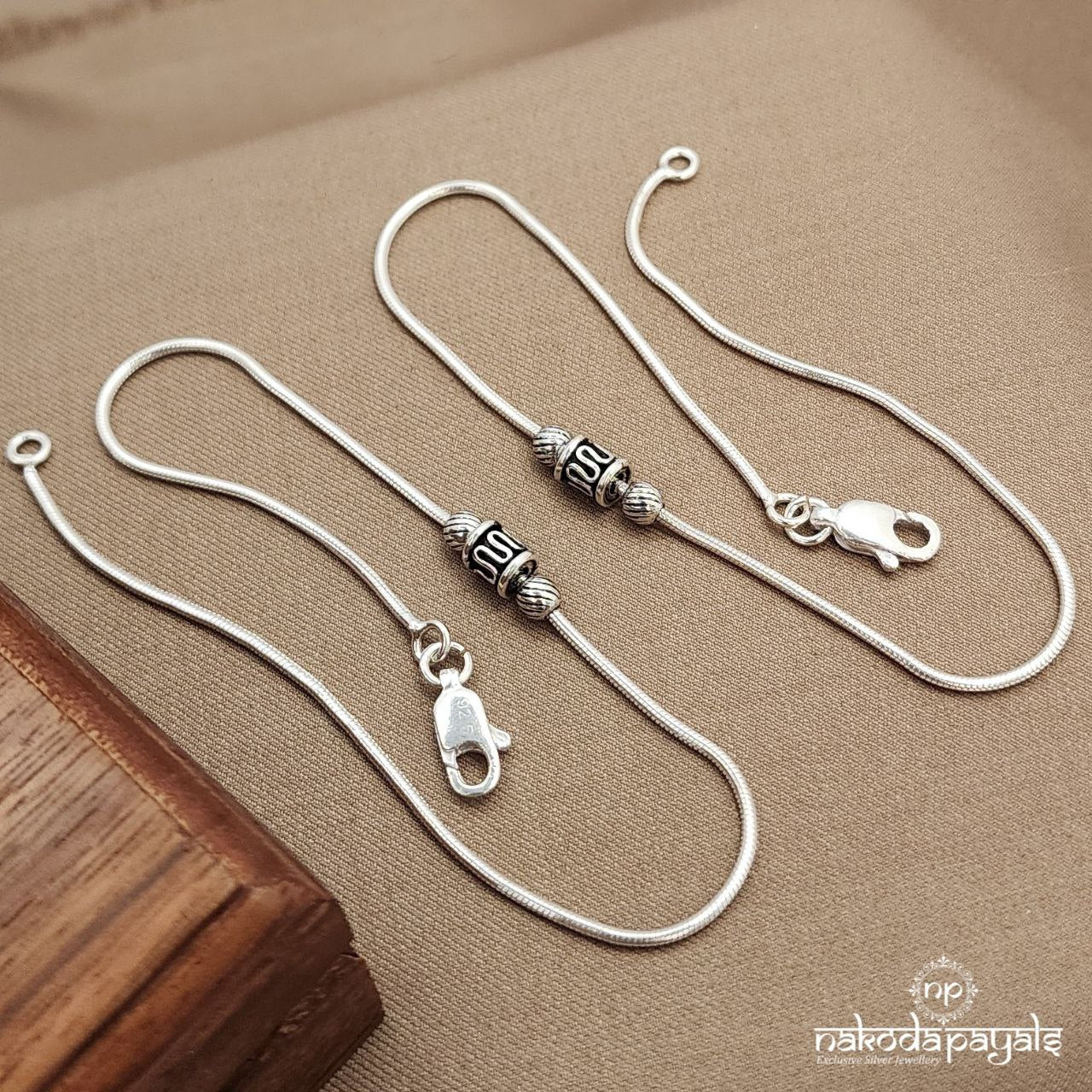 Wavy Ball Movable Anklets (A6540)