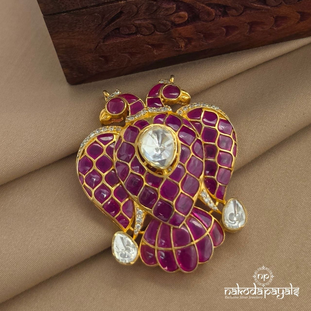 Moissanite Gandaberunda Pendant (Gp2703)