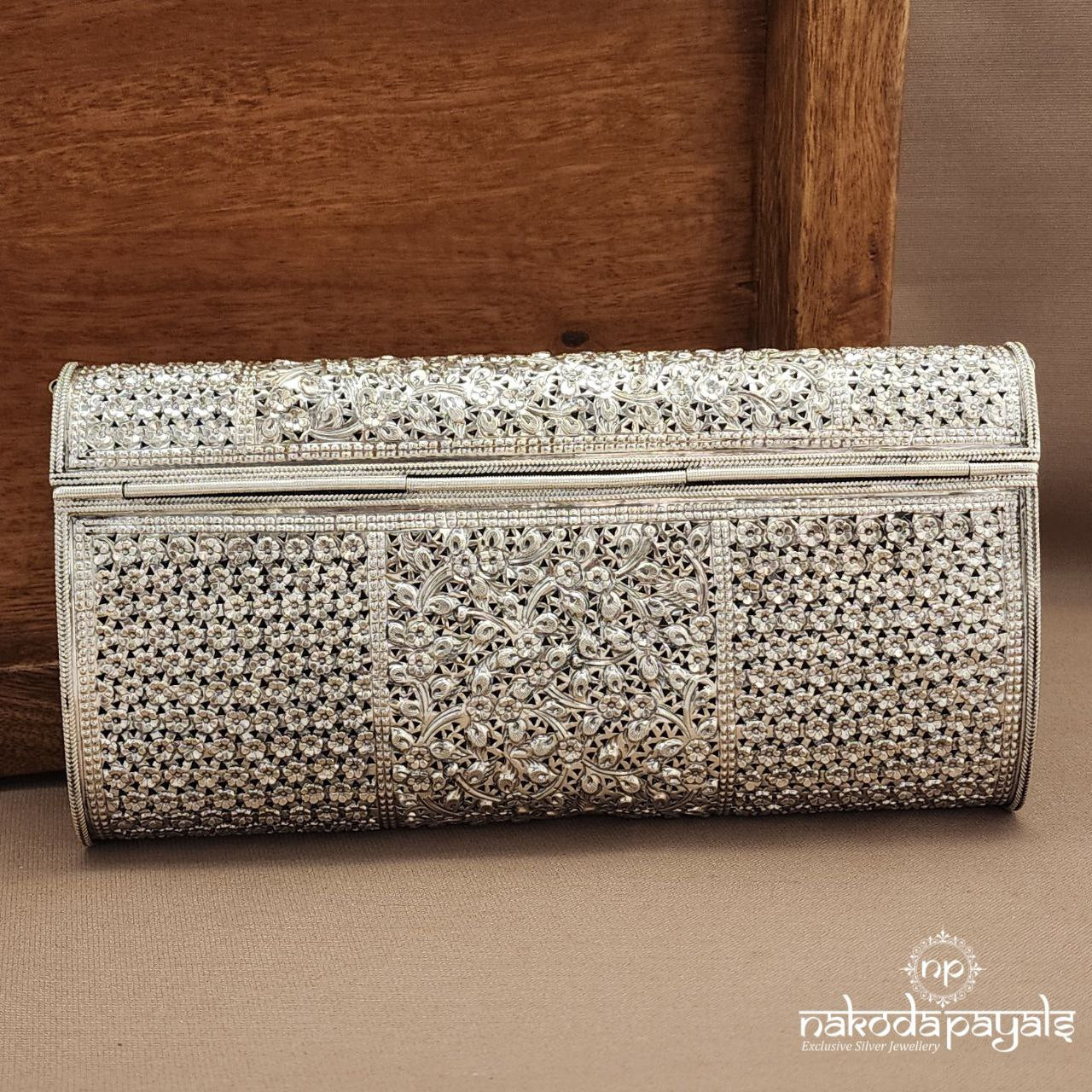 Golden Petal Crescent Clutch (Esa328)