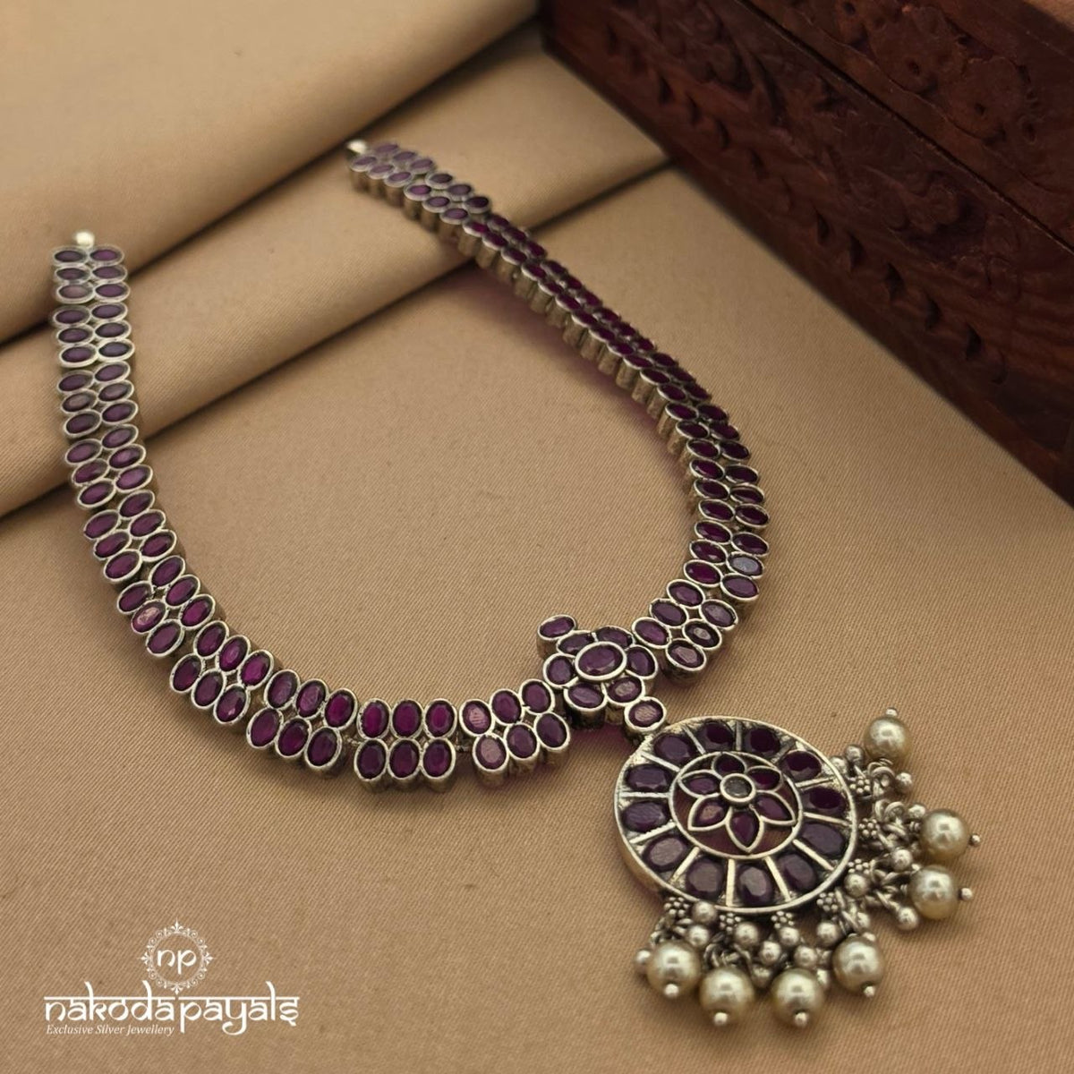 Pinkish Floral Neckpiece (N12149)