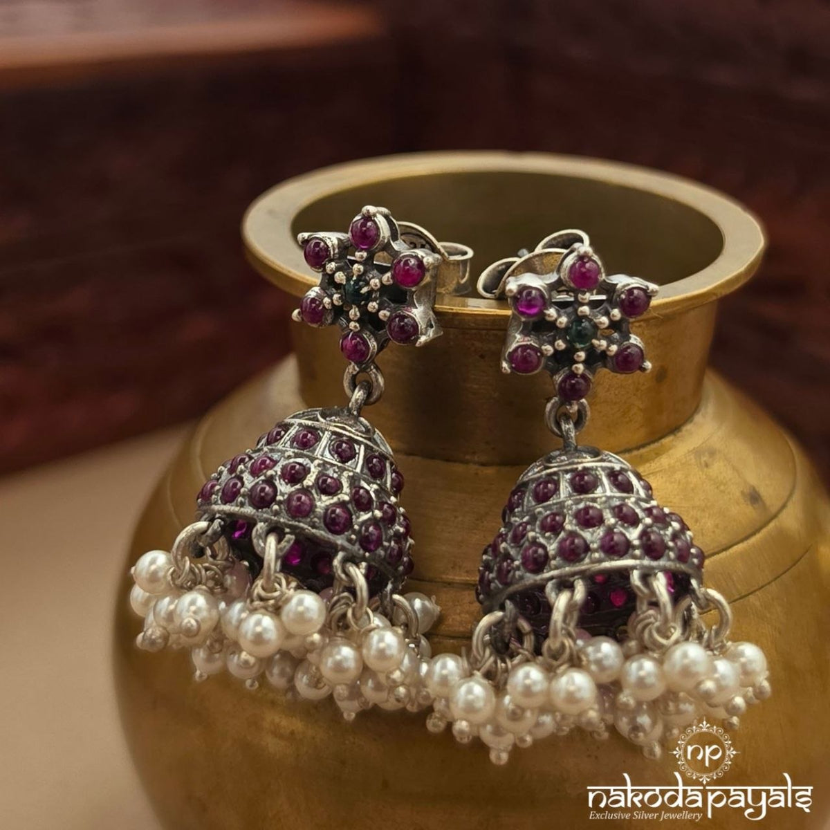Floral Kemp Jhumka (J1881)