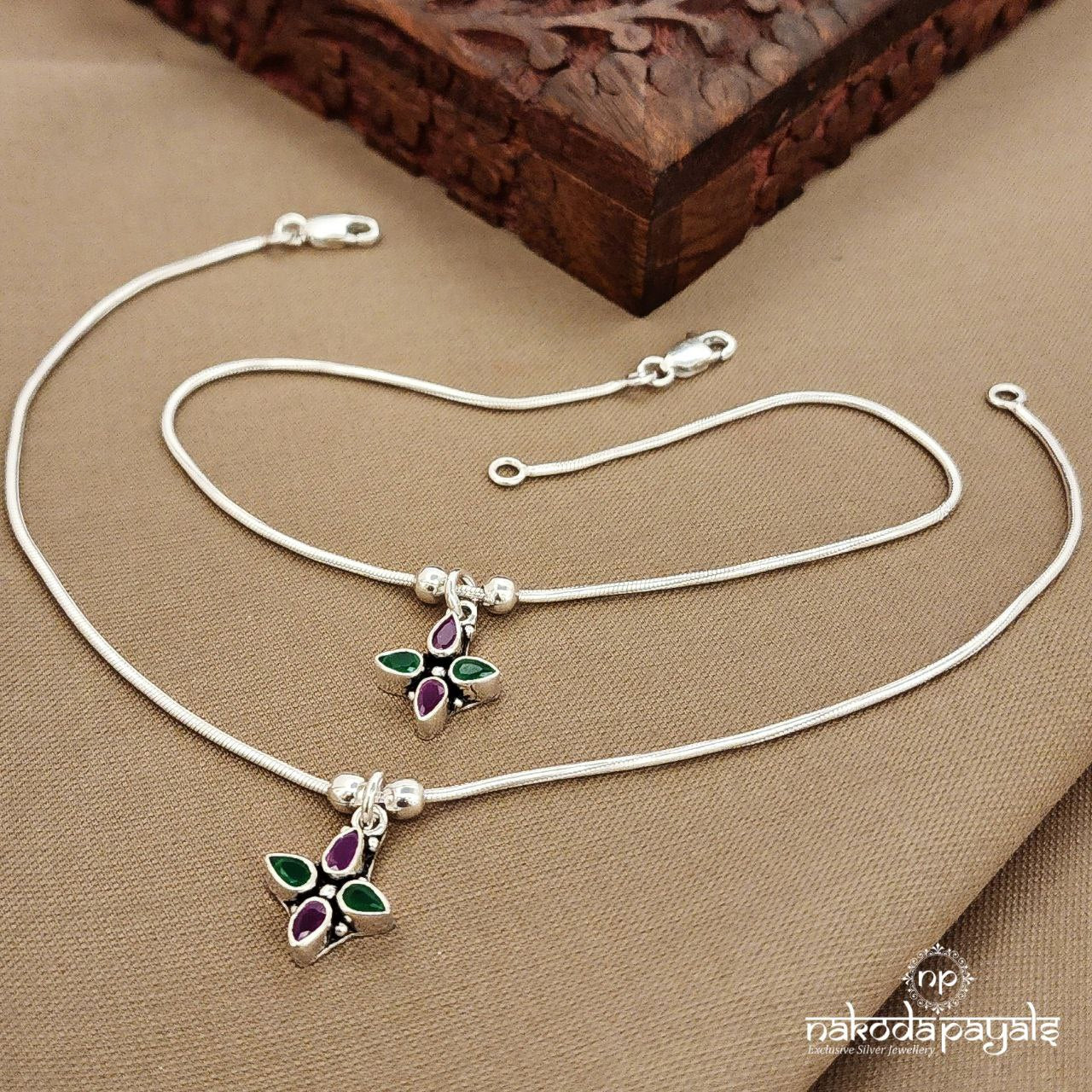 Floral Multicolor Anklets (A6805)