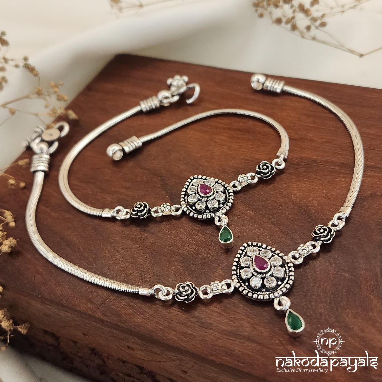 Rose MultiColor Anklets Pairs (A5910)