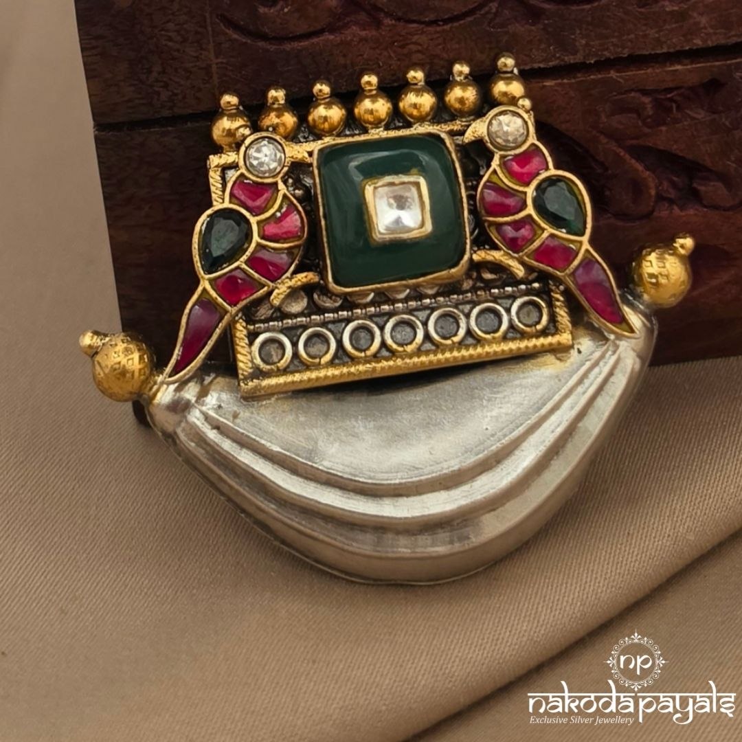 Greenish Kundan Birdy Boat Pendant (Gp2690)