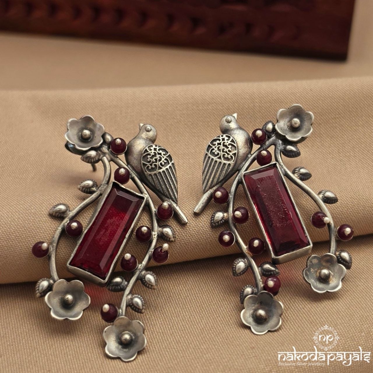 Oxidised Birdy Chandbali (C4129)
