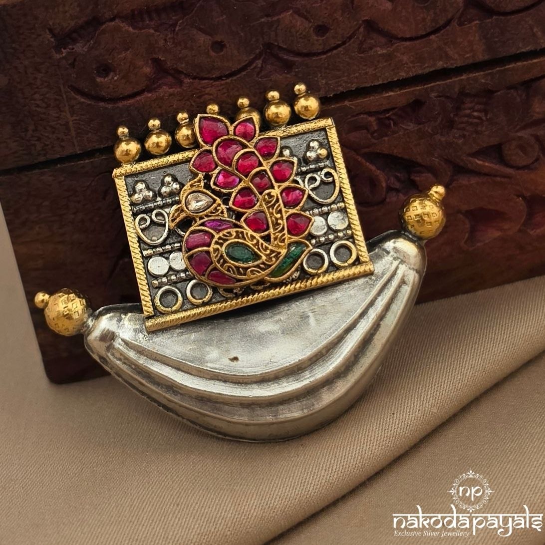 Kundan Dual Tone Boat Pendant (Gp2691)