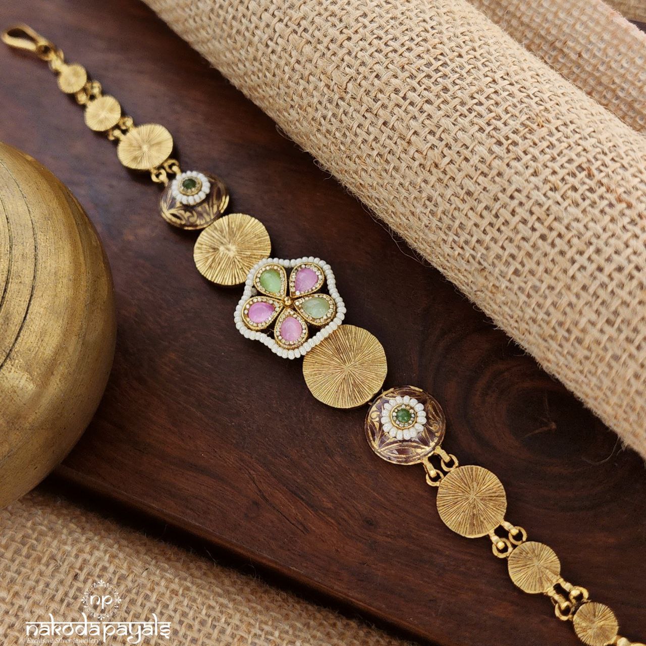 Pink & Green Elegant Bracelet (Gk2985)