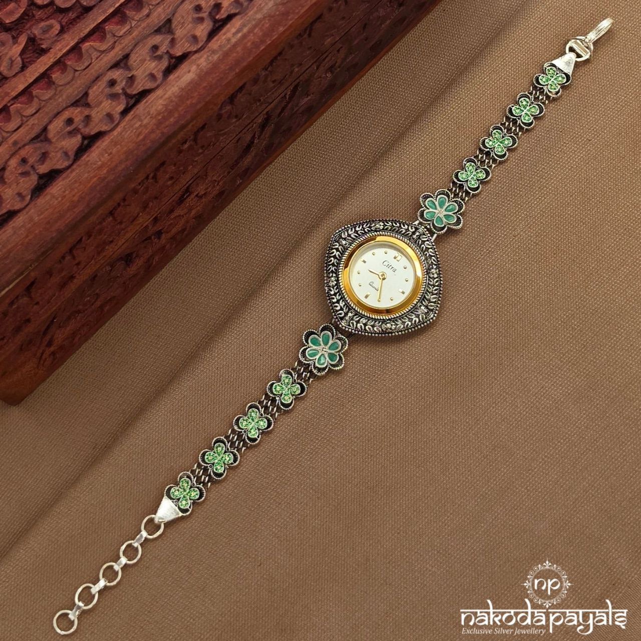 Green Floral Watch (W0284)