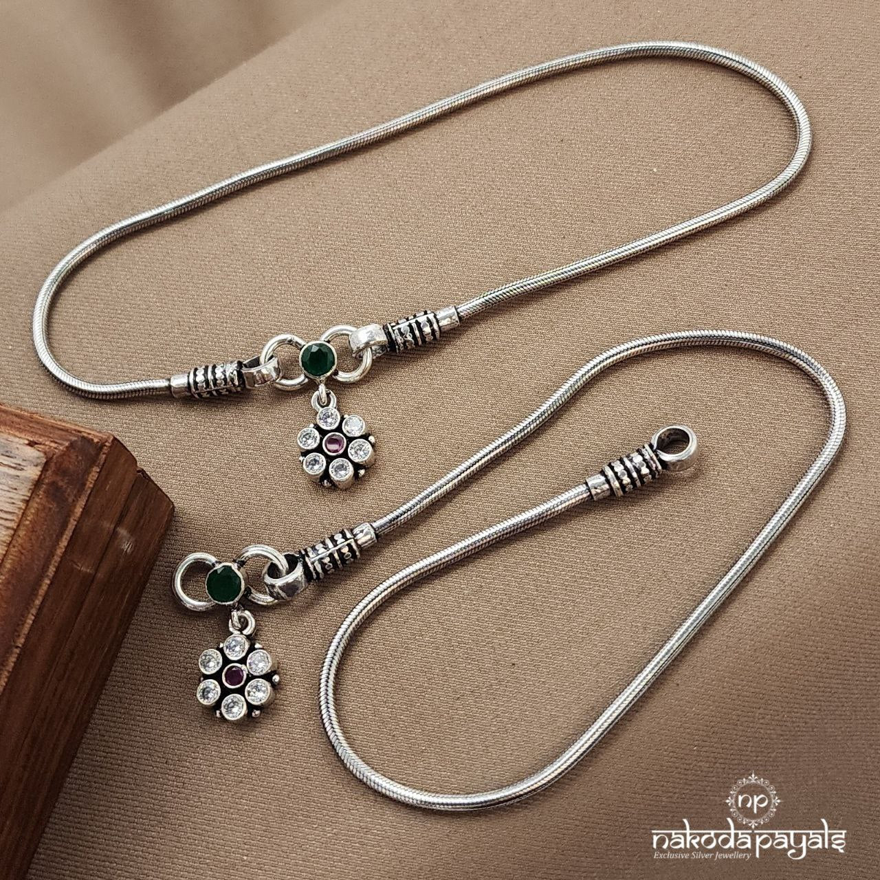 Kemp Drop Snake Chain Anklets (A6490)