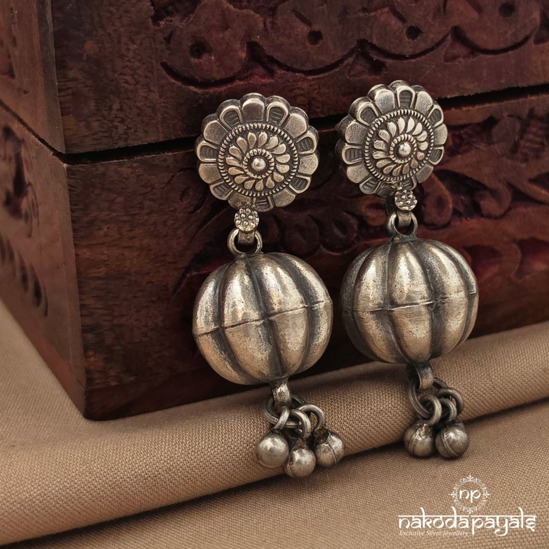 Ball Drop Floral Chandbali (C4196)