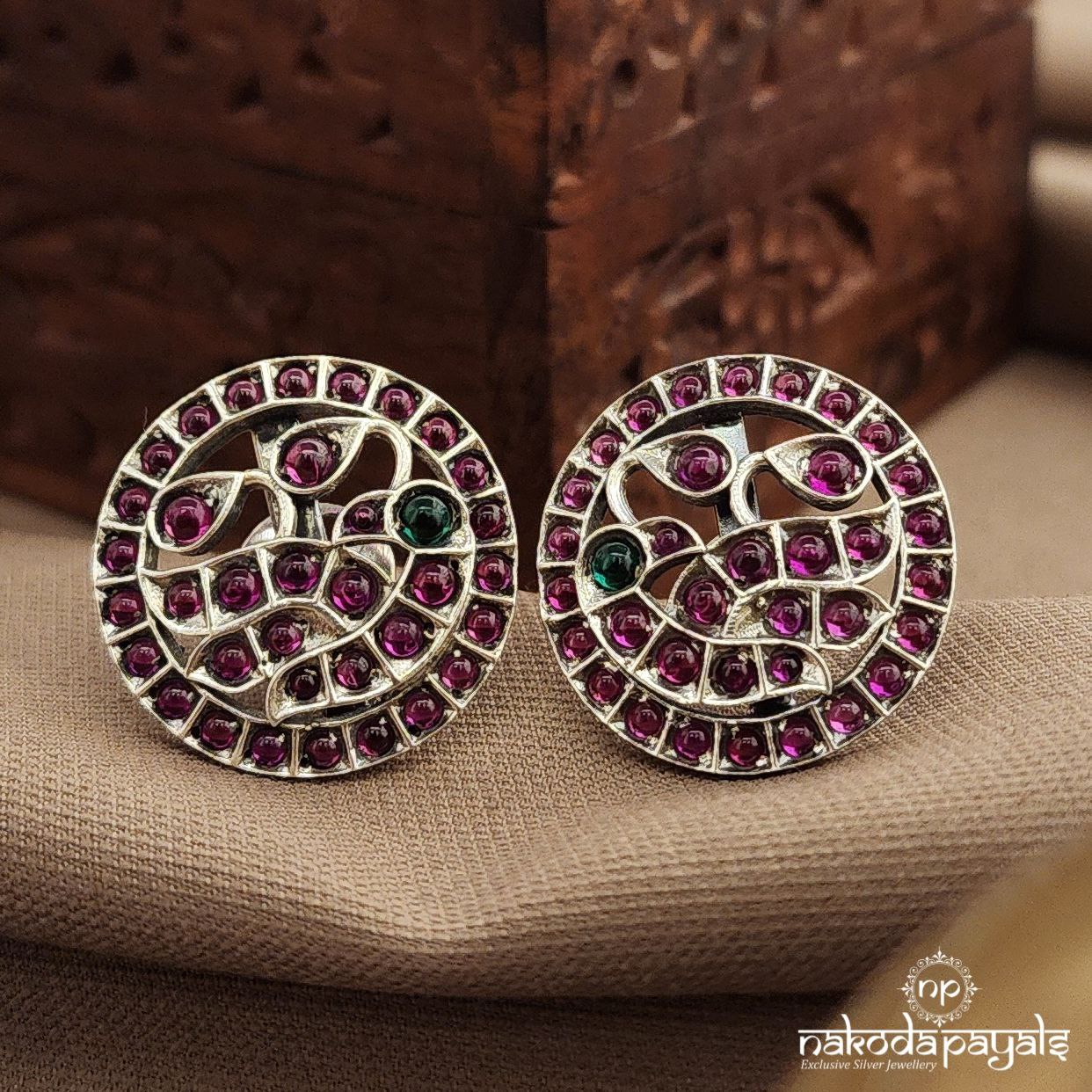 Pink Circular Studs (S3803)