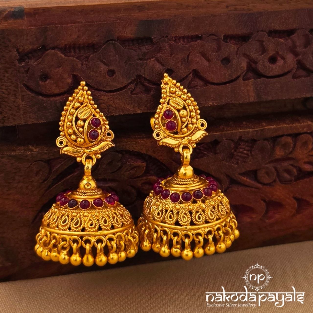 Graceful Pinkish Jhumka (Ge11236)