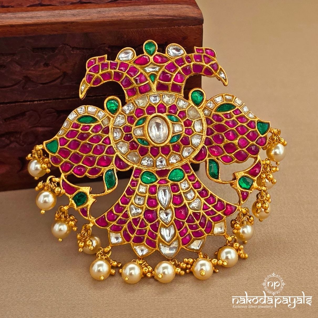 Pinkish Gandaberunda Pendant (Gp2344)