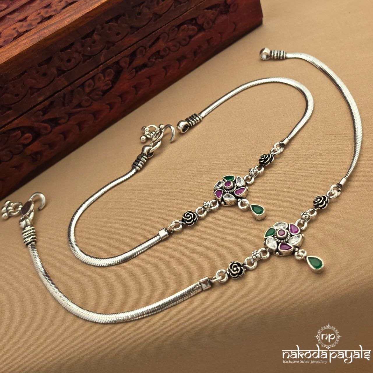 Kemp Oxidised Anklet (A6995)