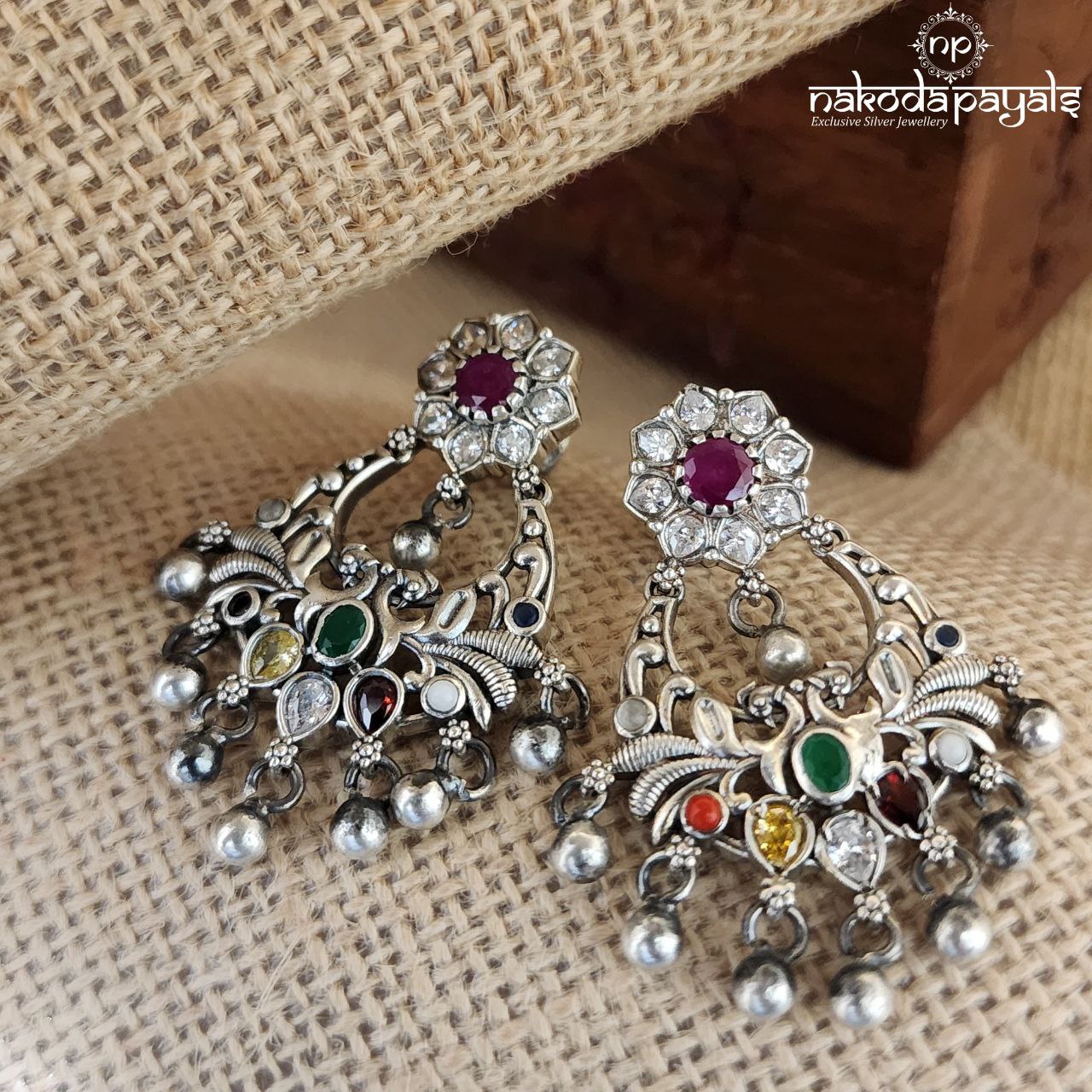Twin Peacock Earrings (C1946)