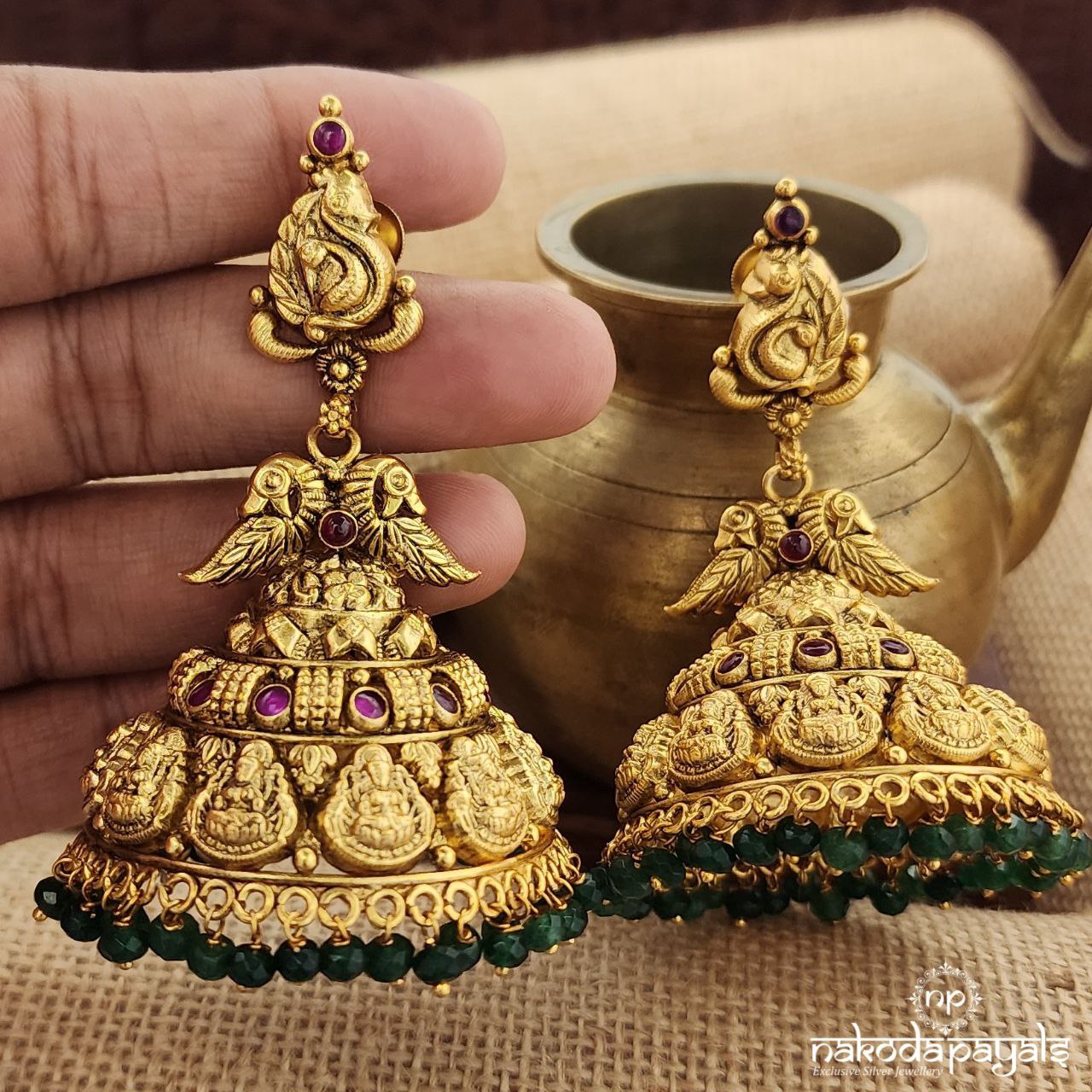 Blessing Lakshmi Kemp Jhumka (Ge9506)