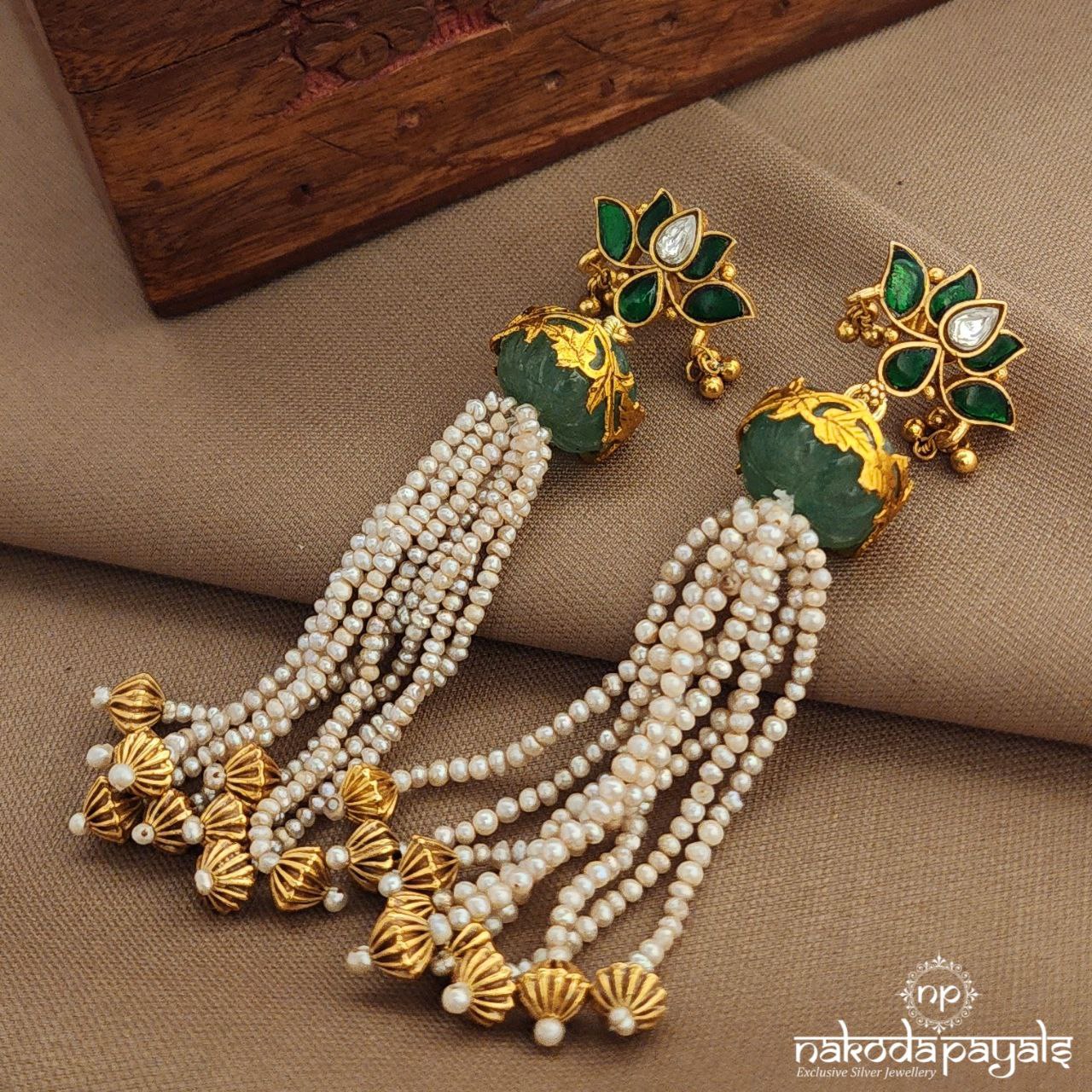 Floral Pearled Earrings (Ge10359)